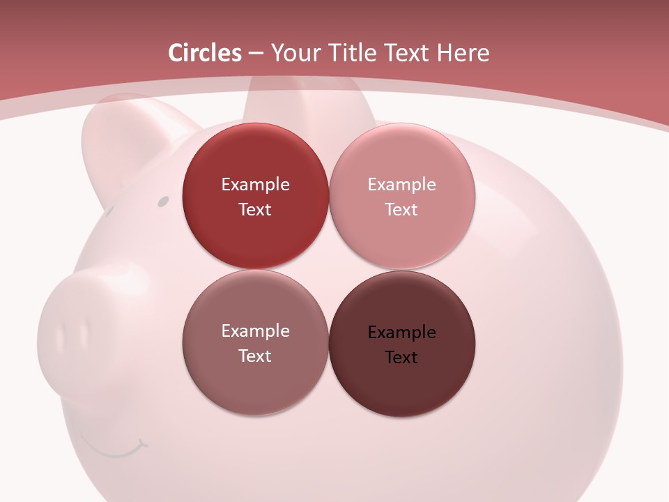 A Pink Piggy Bank Sitting On Top Of A Table PowerPoint Template