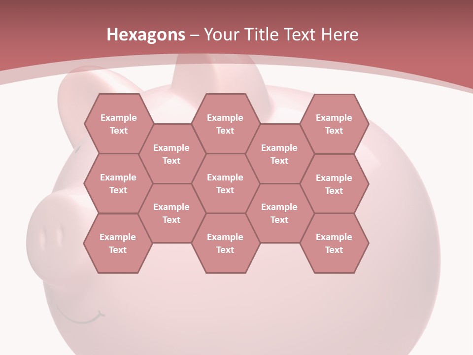 A Pink Piggy Bank Sitting On Top Of A Table PowerPoint Template