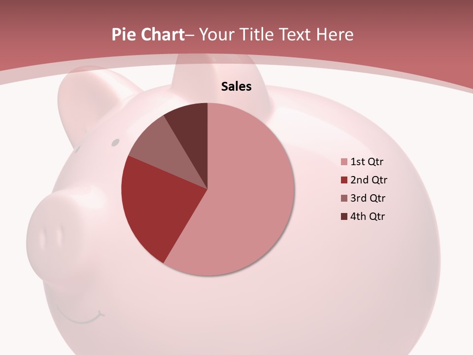 A Pink Piggy Bank Sitting On Top Of A Table PowerPoint Template