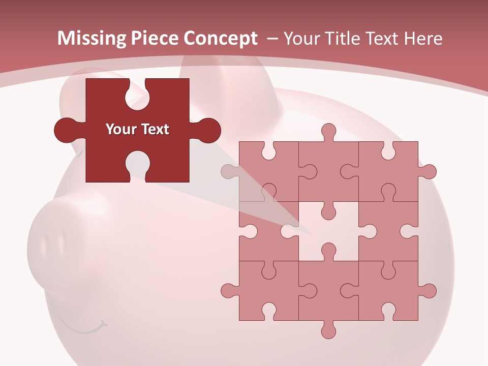 A Pink Piggy Bank Sitting On Top Of A Table PowerPoint Template