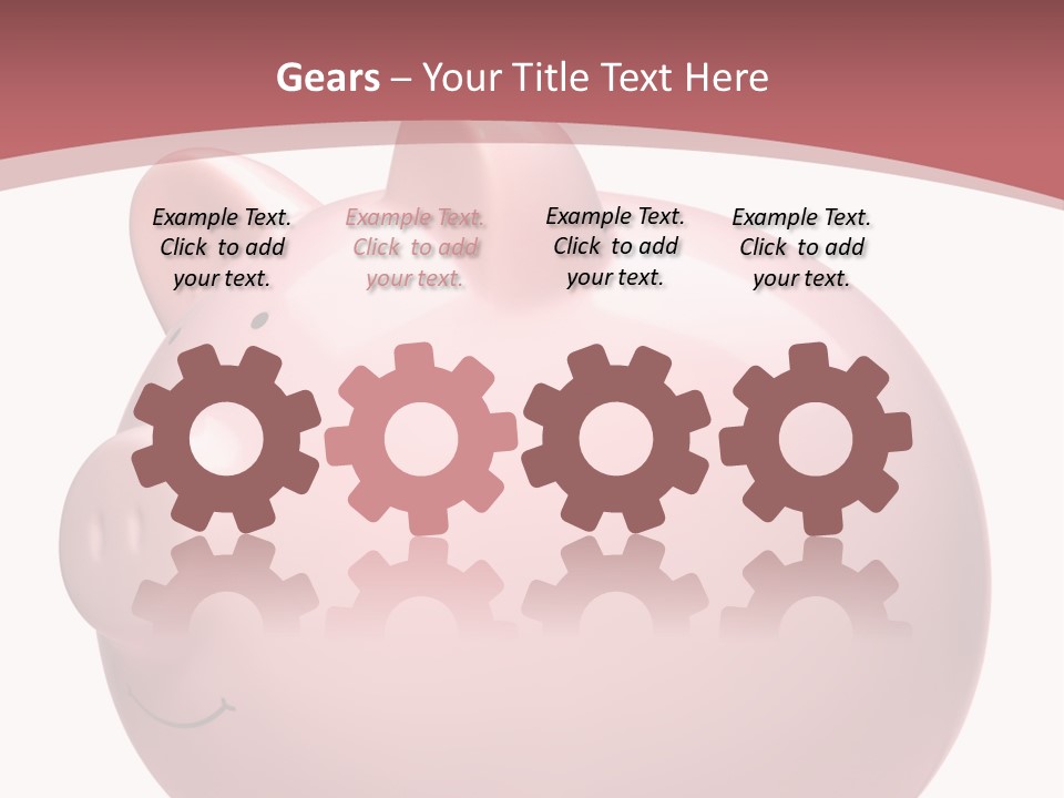 A Pink Piggy Bank Sitting On Top Of A Table PowerPoint Template