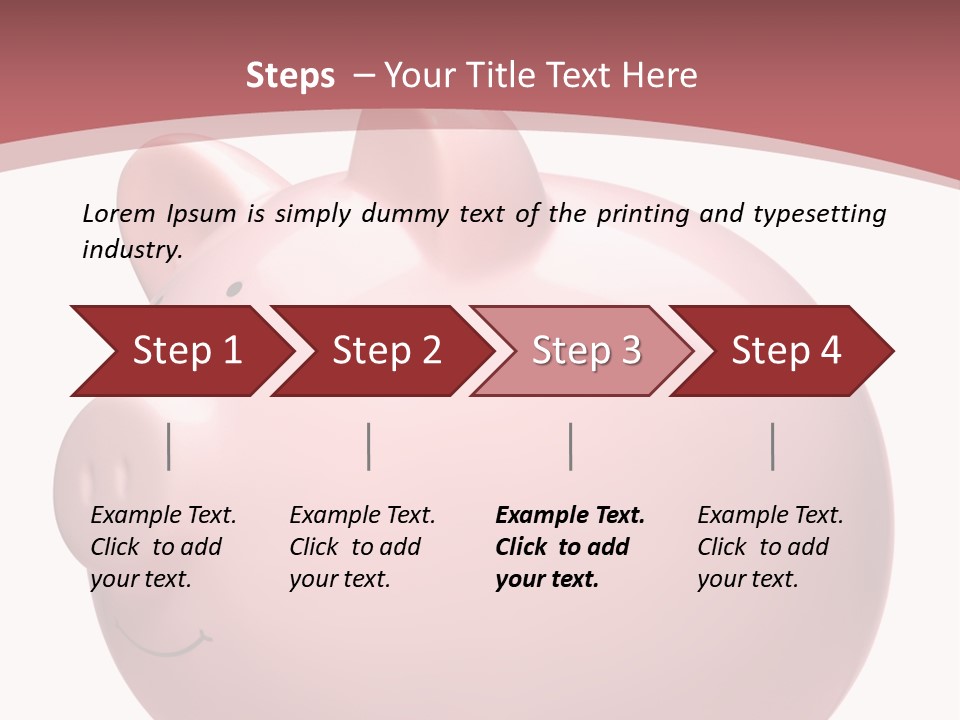 A Pink Piggy Bank Sitting On Top Of A Table PowerPoint Template