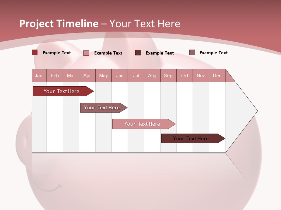 A Pink Piggy Bank Sitting On Top Of A Table PowerPoint Template