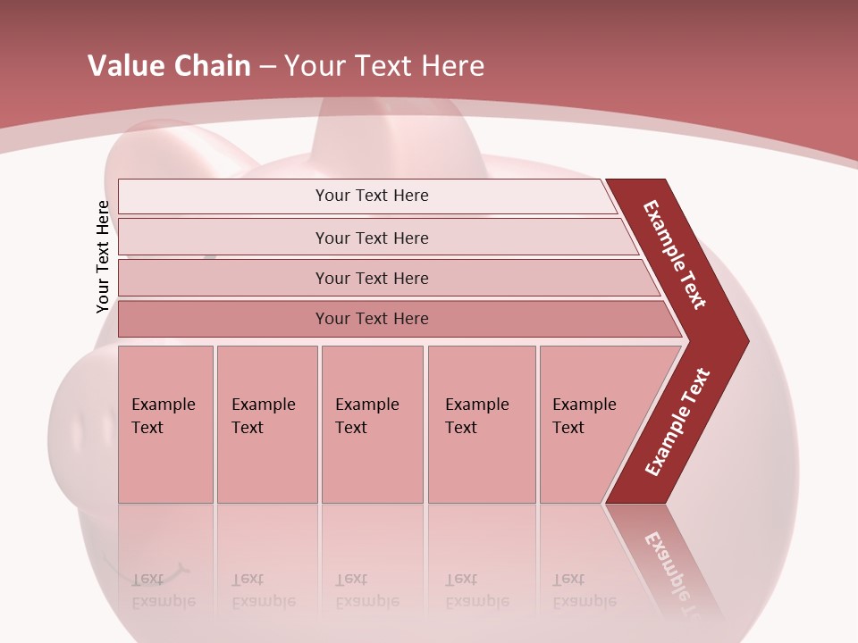 A Pink Piggy Bank Sitting On Top Of A Table PowerPoint Template