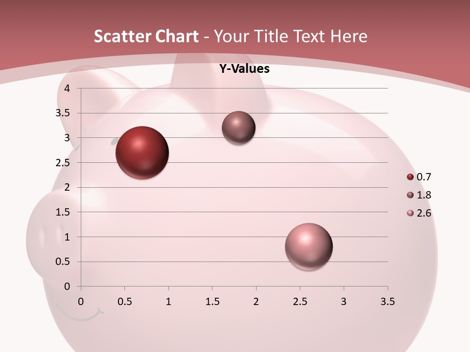 A Pink Piggy Bank Sitting On Top Of A Table PowerPoint Template