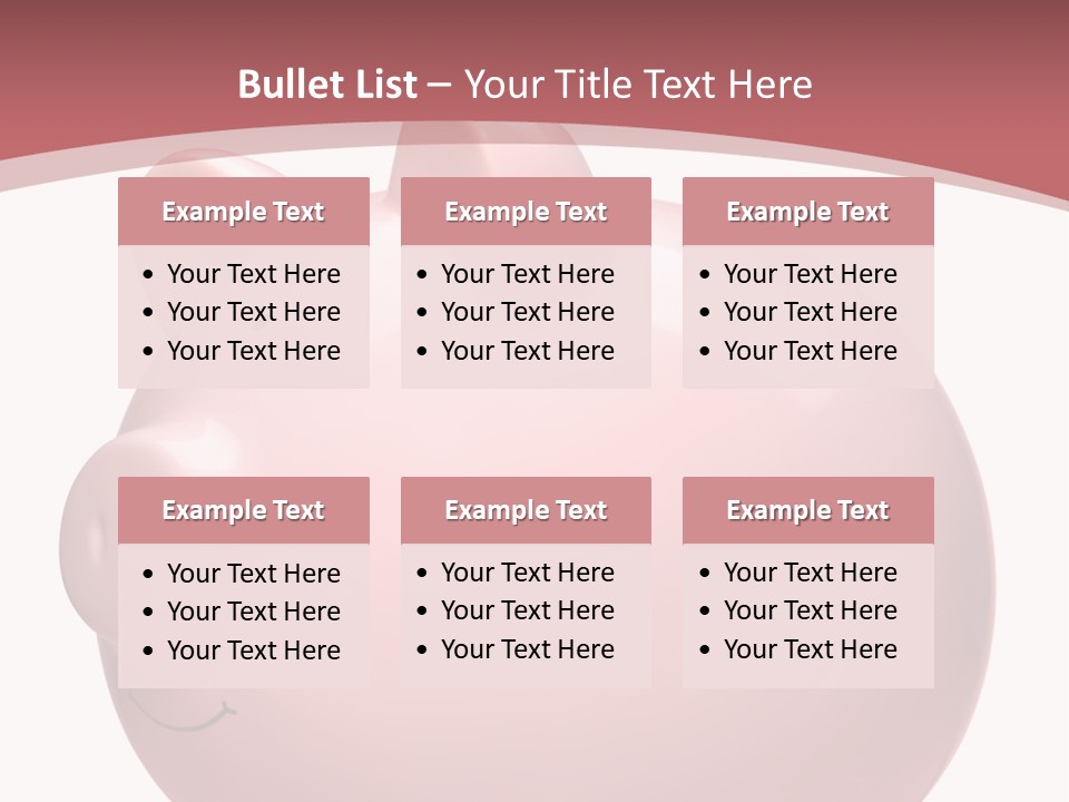 A Pink Piggy Bank Sitting On Top Of A Table PowerPoint Template