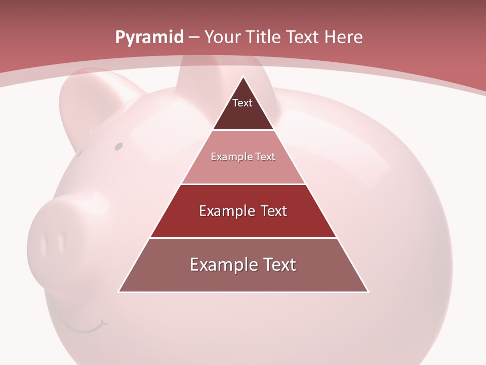 A Pink Piggy Bank Sitting On Top Of A Table PowerPoint Template