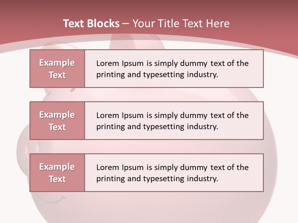 A Pink Piggy Bank Sitting On Top Of A Table PowerPoint Template