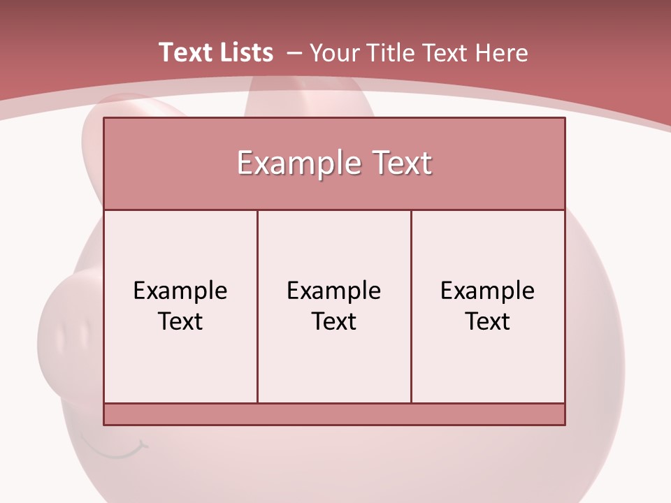 A Pink Piggy Bank Sitting On Top Of A Table PowerPoint Template