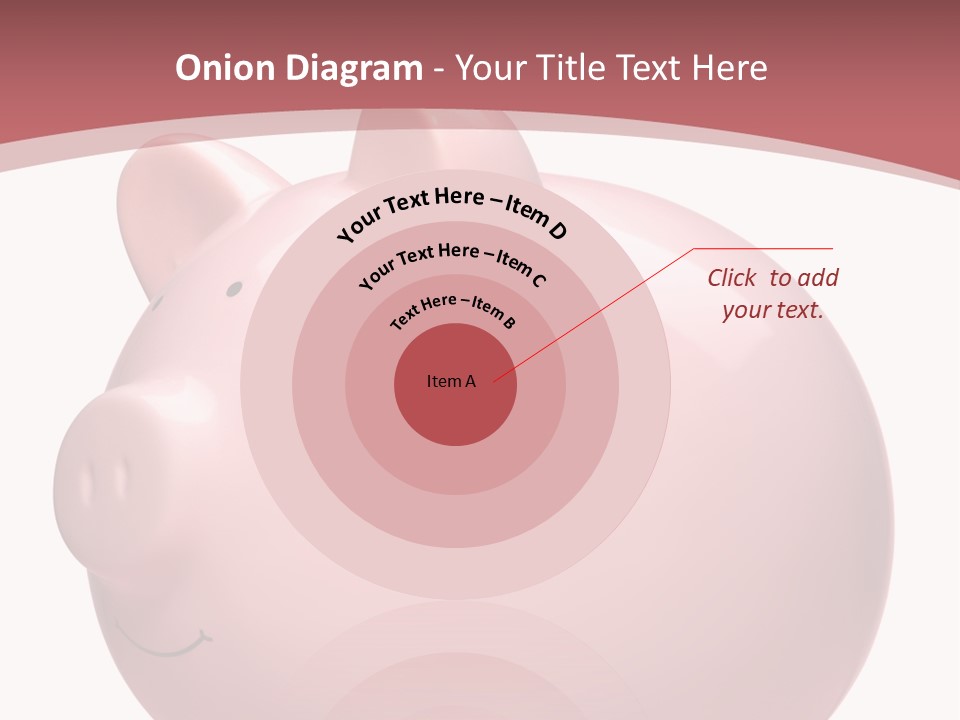 A Pink Piggy Bank Sitting On Top Of A Table PowerPoint Template