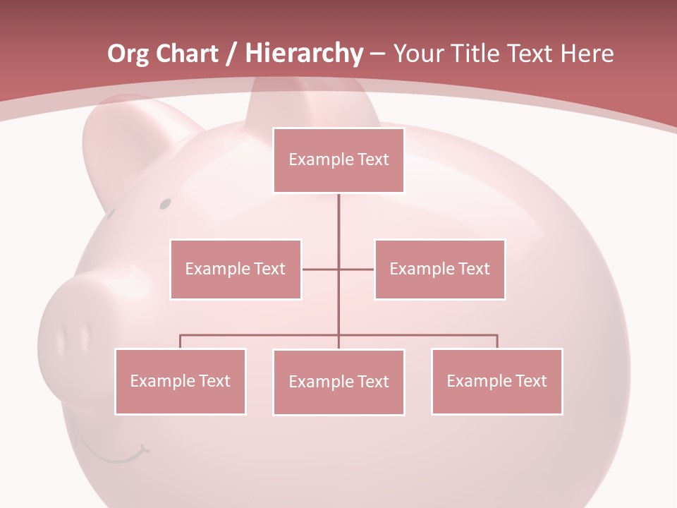 A Pink Piggy Bank Sitting On Top Of A Table PowerPoint Template