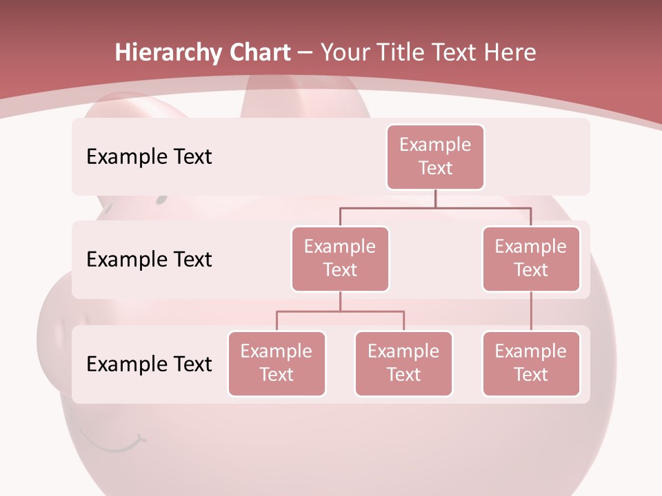 A Pink Piggy Bank Sitting On Top Of A Table PowerPoint Template