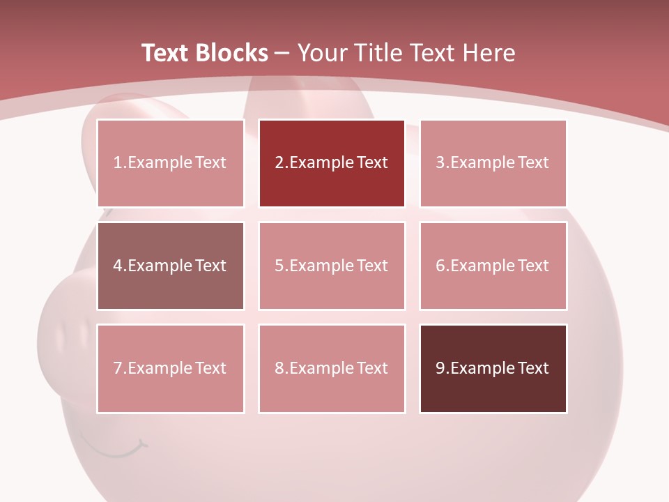 A Pink Piggy Bank Sitting On Top Of A Table PowerPoint Template