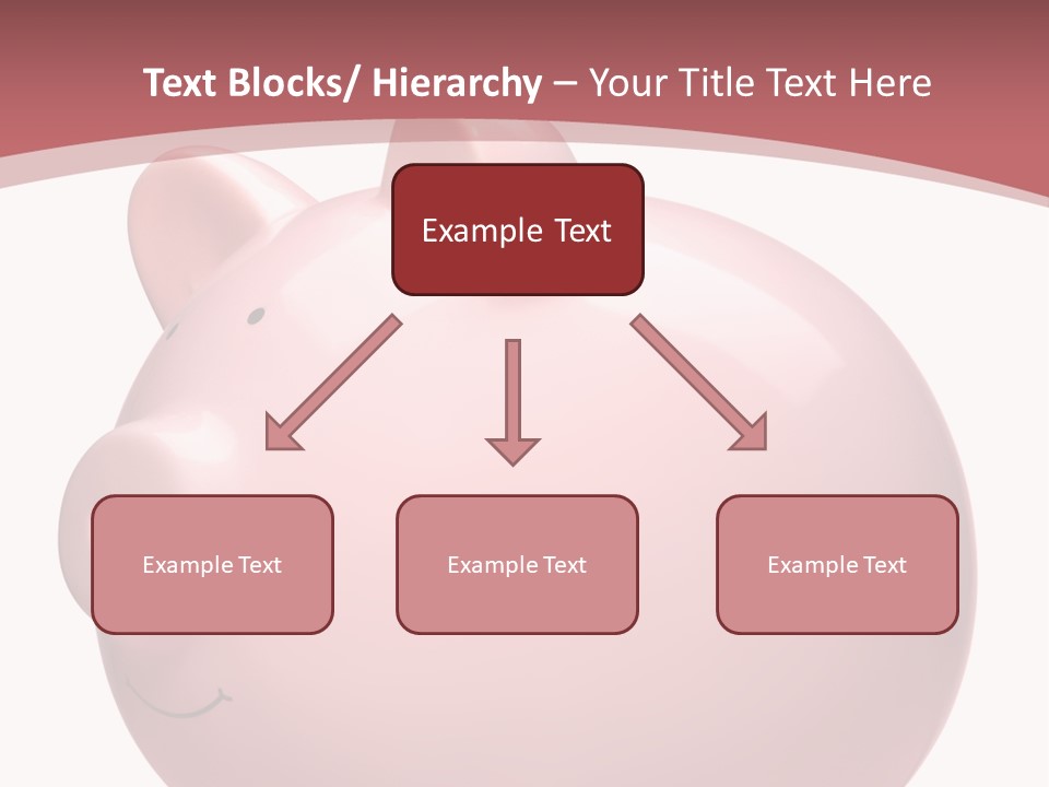 A Pink Piggy Bank Sitting On Top Of A Table PowerPoint Template