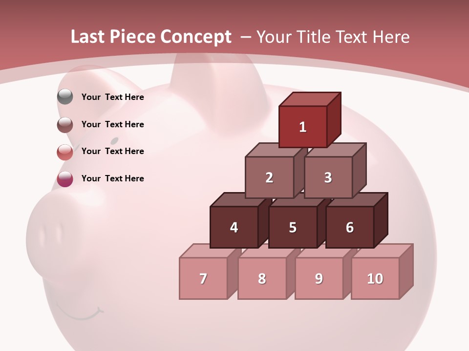 A Pink Piggy Bank Sitting On Top Of A Table PowerPoint Template