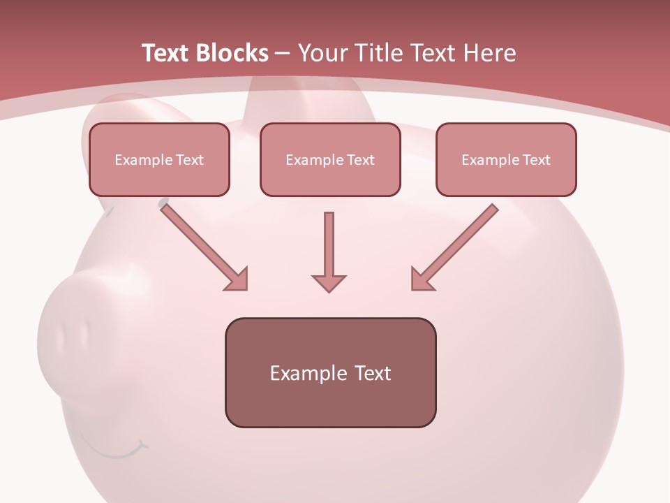A Pink Piggy Bank Sitting On Top Of A Table PowerPoint Template