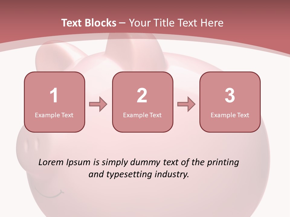 A Pink Piggy Bank Sitting On Top Of A Table PowerPoint Template