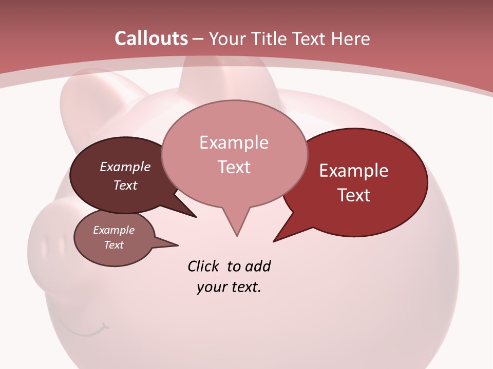 A Pink Piggy Bank Sitting On Top Of A Table PowerPoint Template