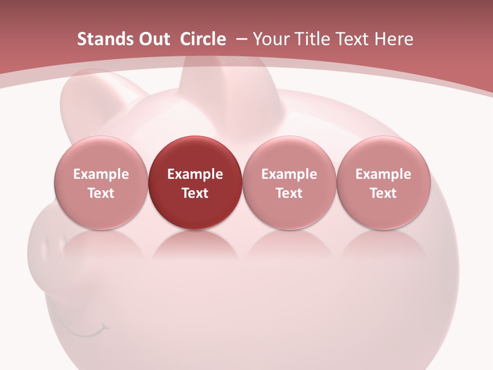 A Pink Piggy Bank Sitting On Top Of A Table PowerPoint Template