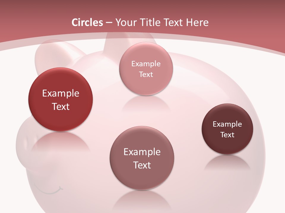 A Pink Piggy Bank Sitting On Top Of A Table PowerPoint Template