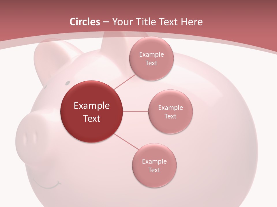 A Pink Piggy Bank Sitting On Top Of A Table PowerPoint Template