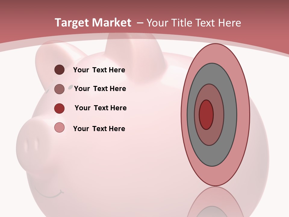 A Pink Piggy Bank Sitting On Top Of A Table PowerPoint Template