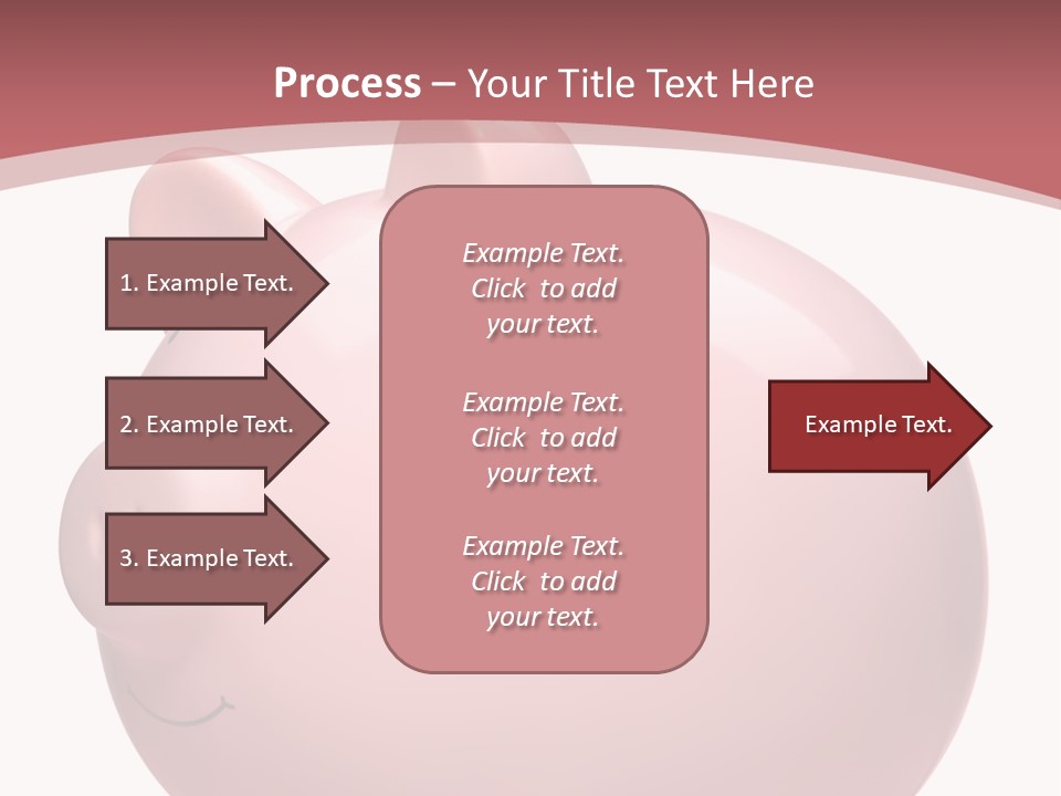 A Pink Piggy Bank Sitting On Top Of A Table PowerPoint Template