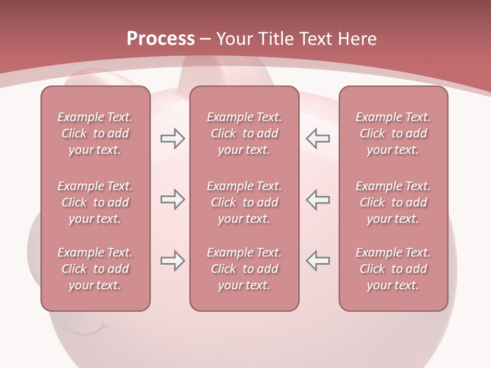 A Pink Piggy Bank Sitting On Top Of A Table PowerPoint Template