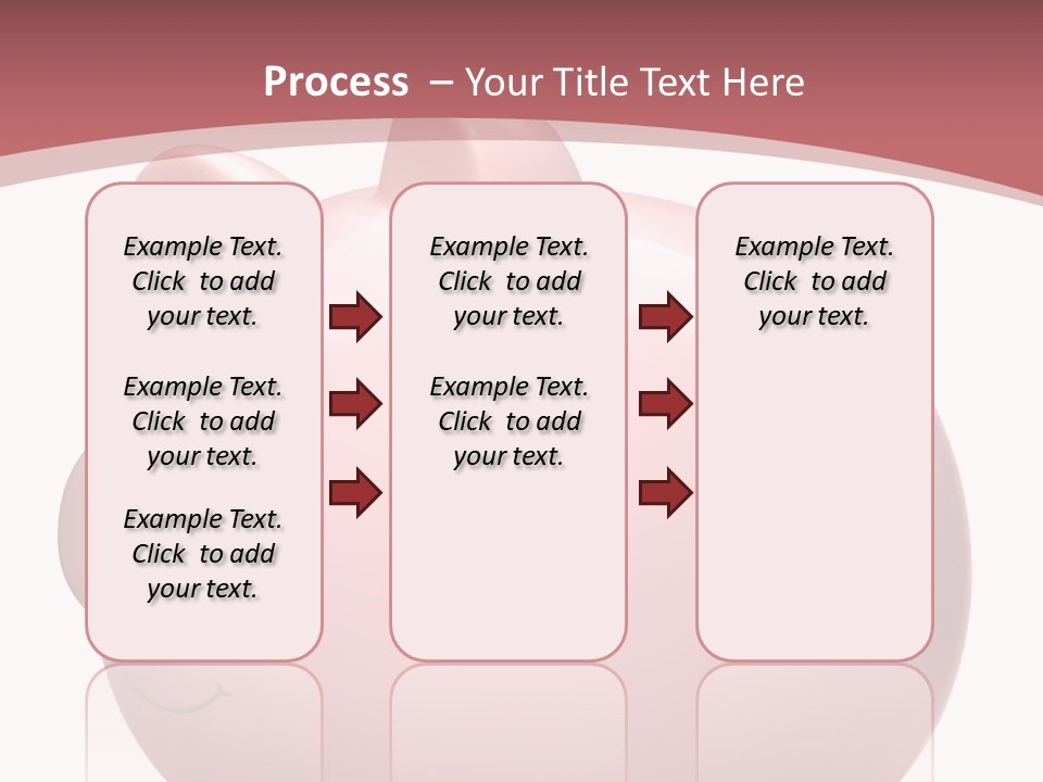 A Pink Piggy Bank Sitting On Top Of A Table PowerPoint Template