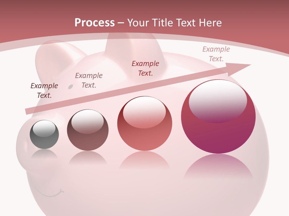 A Pink Piggy Bank Sitting On Top Of A Table PowerPoint Template
