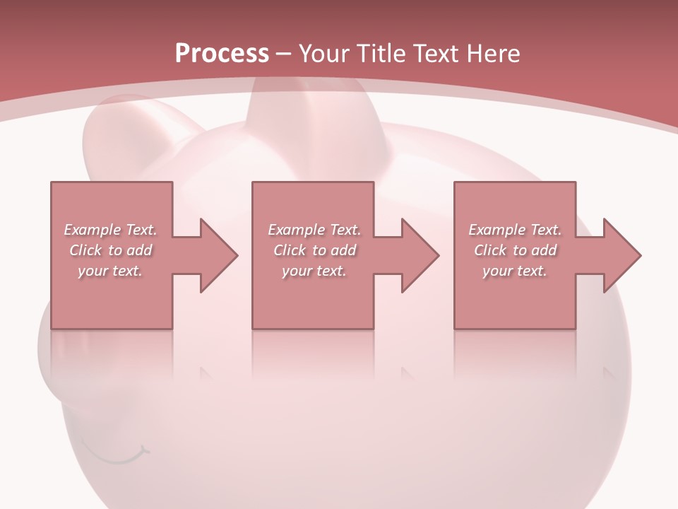 A Pink Piggy Bank Sitting On Top Of A Table PowerPoint Template