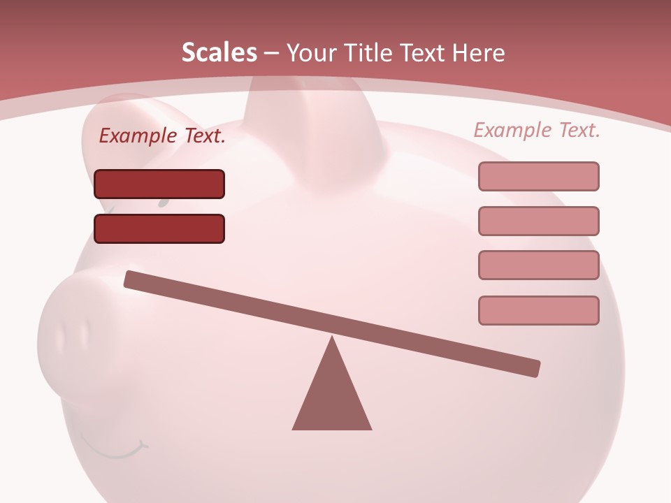 A Pink Piggy Bank Sitting On Top Of A Table PowerPoint Template