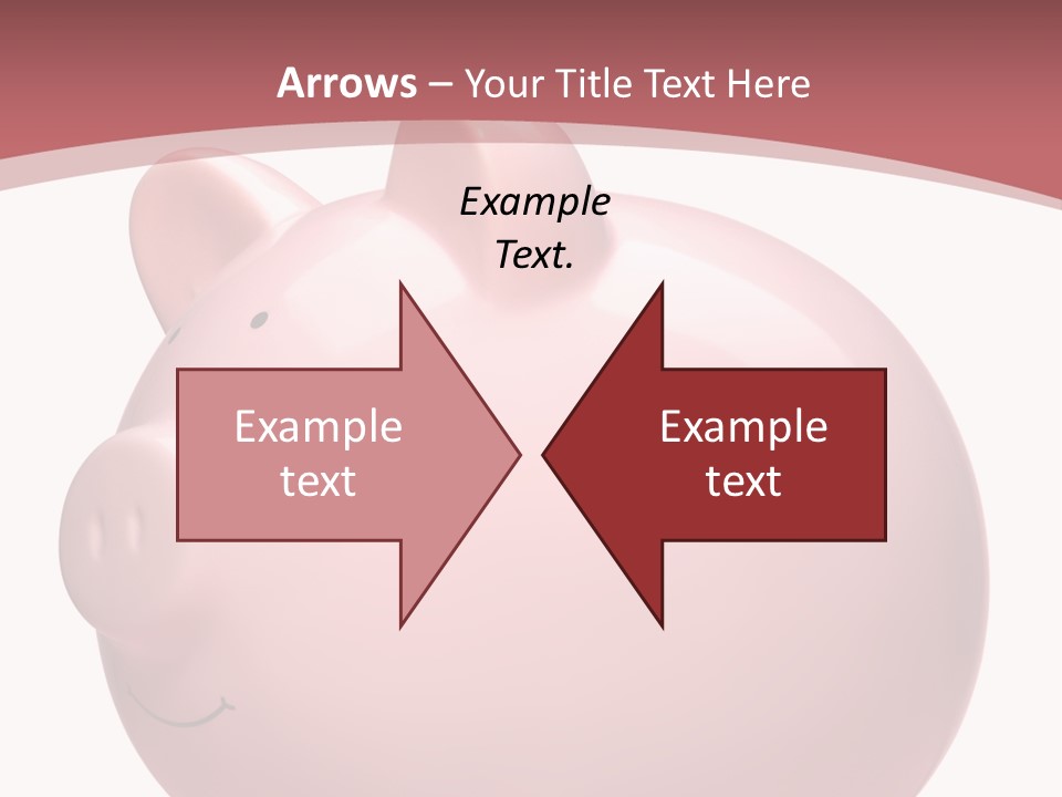 A Pink Piggy Bank Sitting On Top Of A Table PowerPoint Template