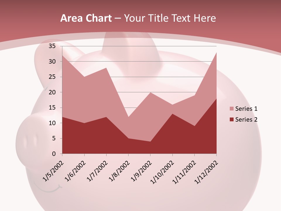 A Pink Piggy Bank Sitting On Top Of A Table PowerPoint Template