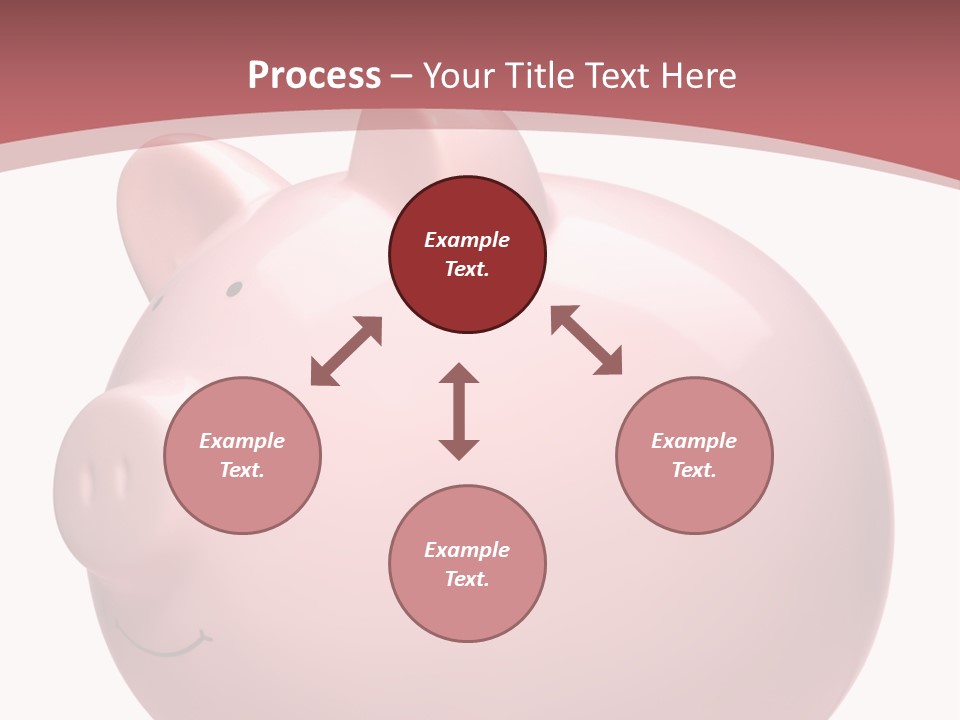A Pink Piggy Bank Sitting On Top Of A Table PowerPoint Template