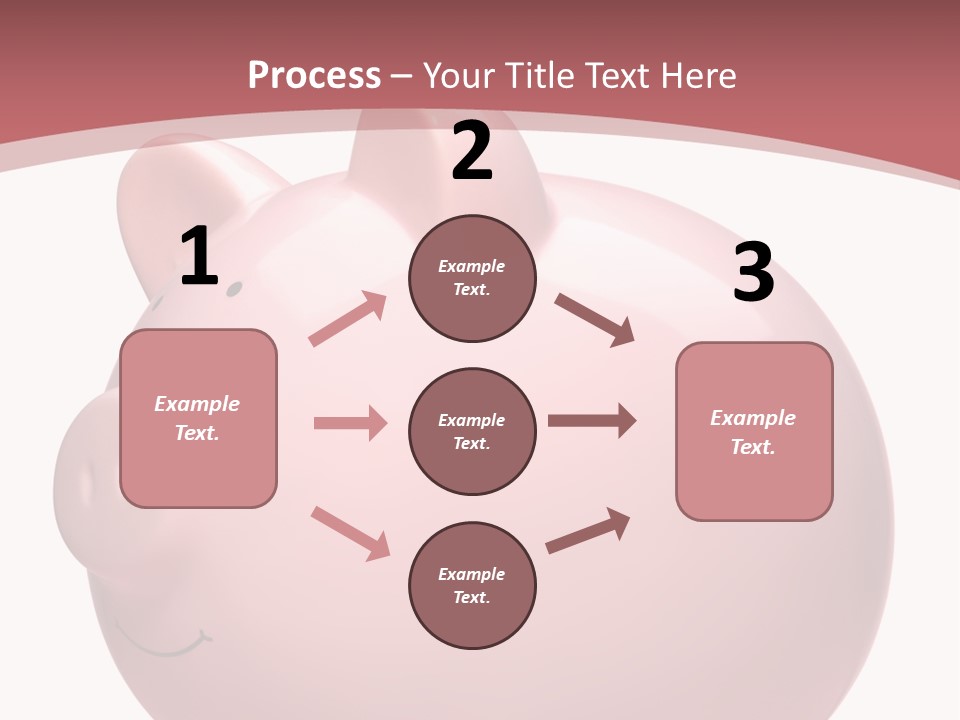 A Pink Piggy Bank Sitting On Top Of A Table PowerPoint Template