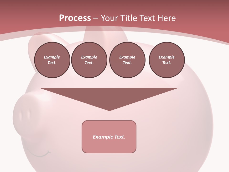 A Pink Piggy Bank Sitting On Top Of A Table PowerPoint Template