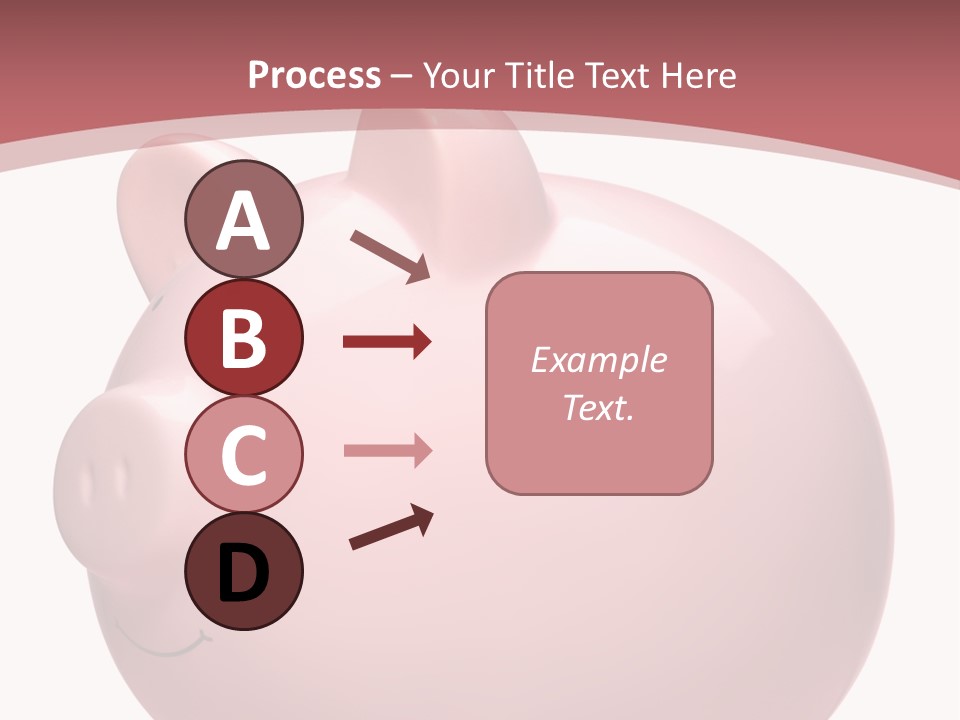 A Pink Piggy Bank Sitting On Top Of A Table PowerPoint Template