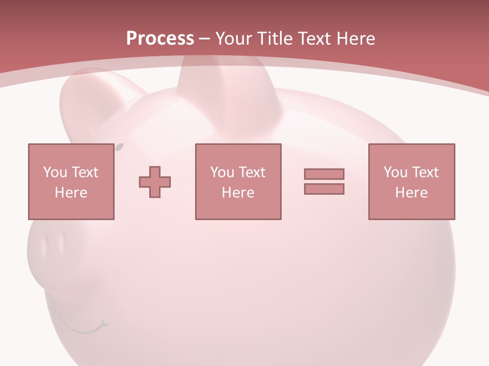 A Pink Piggy Bank Sitting On Top Of A Table PowerPoint Template