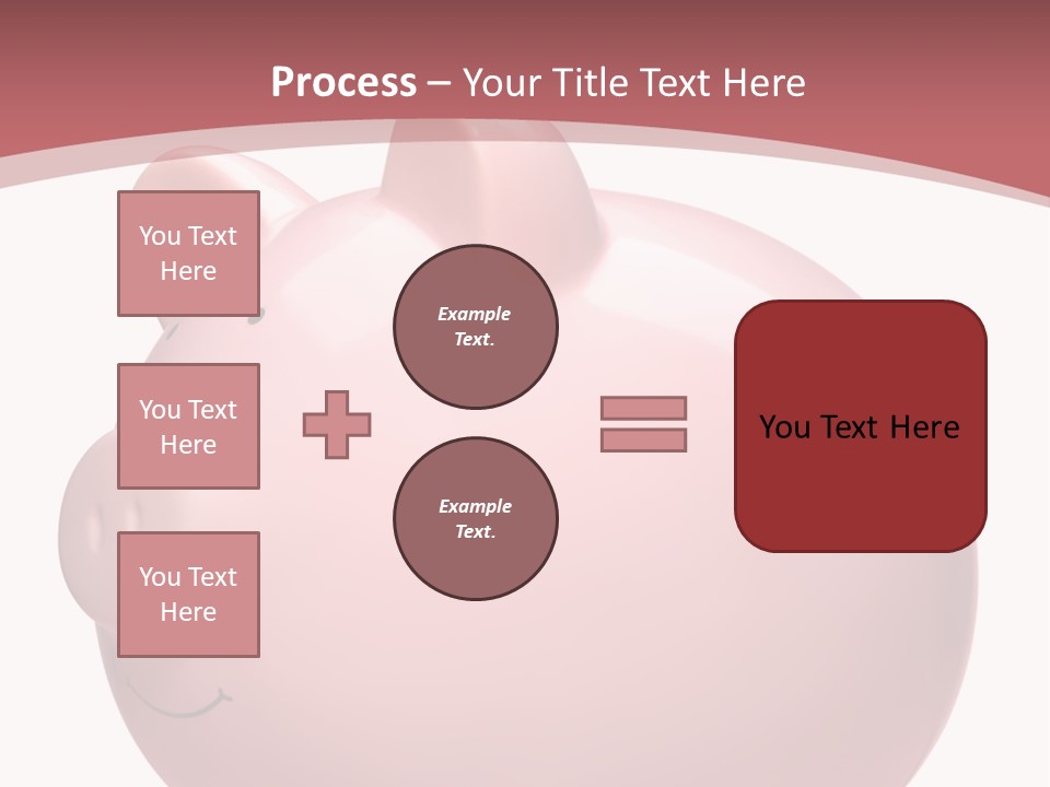 A Pink Piggy Bank Sitting On Top Of A Table PowerPoint Template