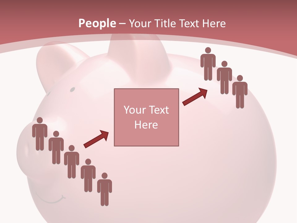 A Pink Piggy Bank Sitting On Top Of A Table PowerPoint Template