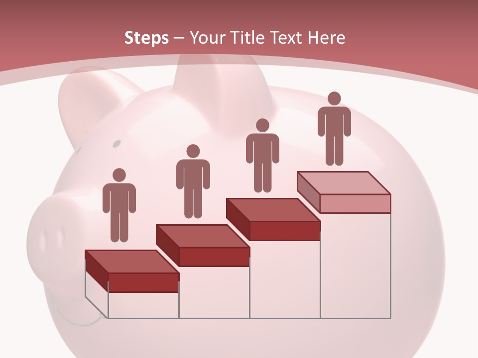 A Pink Piggy Bank Sitting On Top Of A Table PowerPoint Template