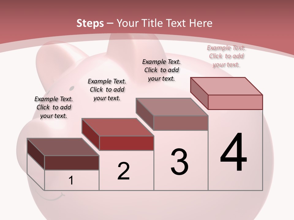 A Pink Piggy Bank Sitting On Top Of A Table PowerPoint Template