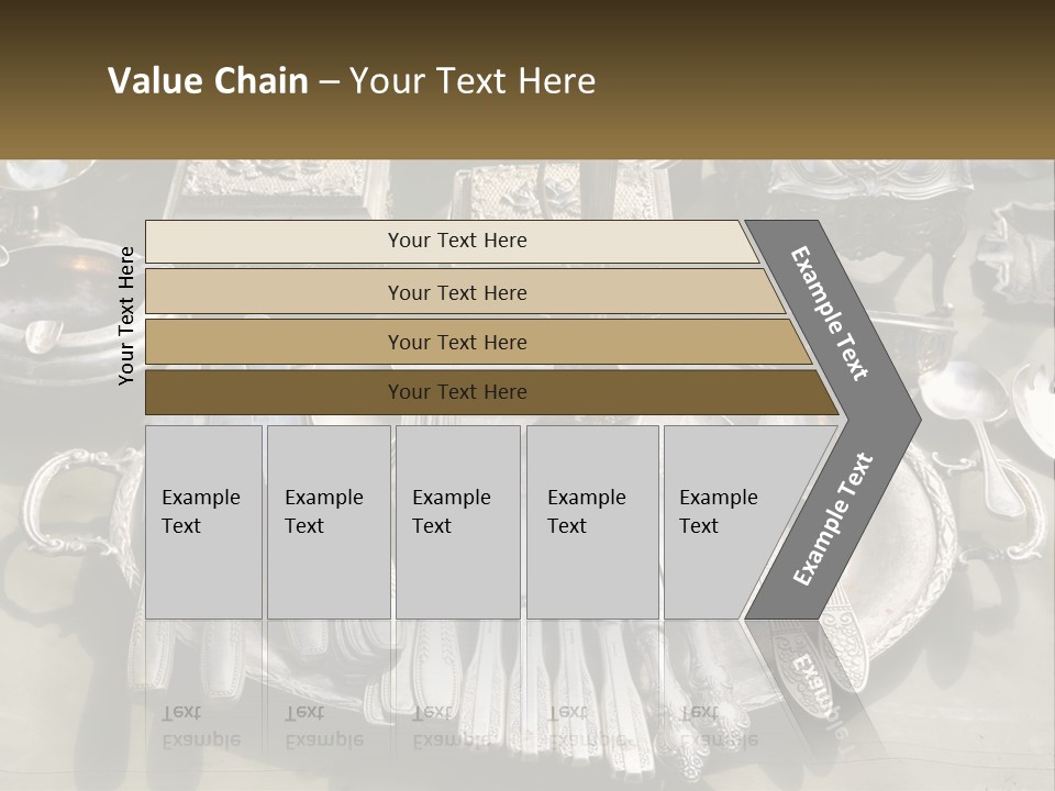 A Table Topped With Lots Of Silverware And Silverware PowerPoint Template