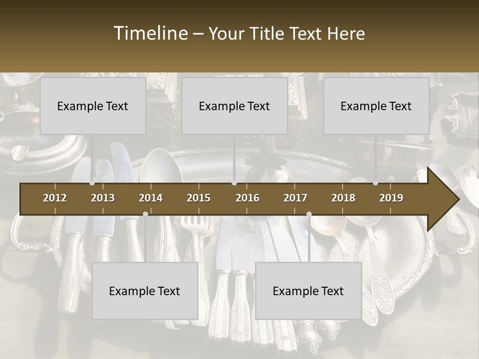 A Table Topped With Lots Of Silverware And Silverware PowerPoint Template