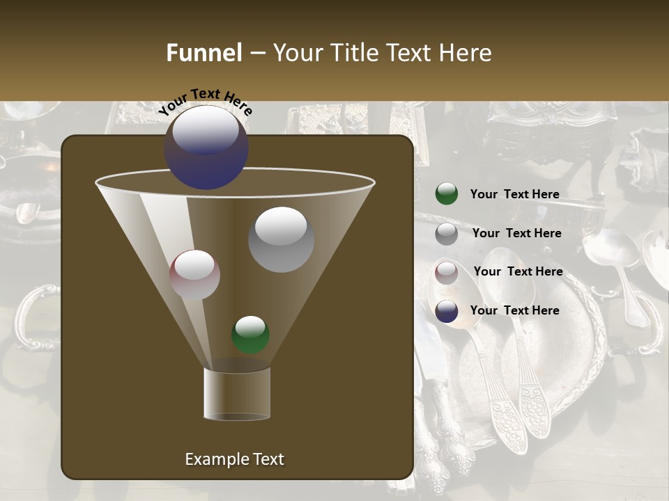 A Table Topped With Lots Of Silverware And Silverware PowerPoint Template