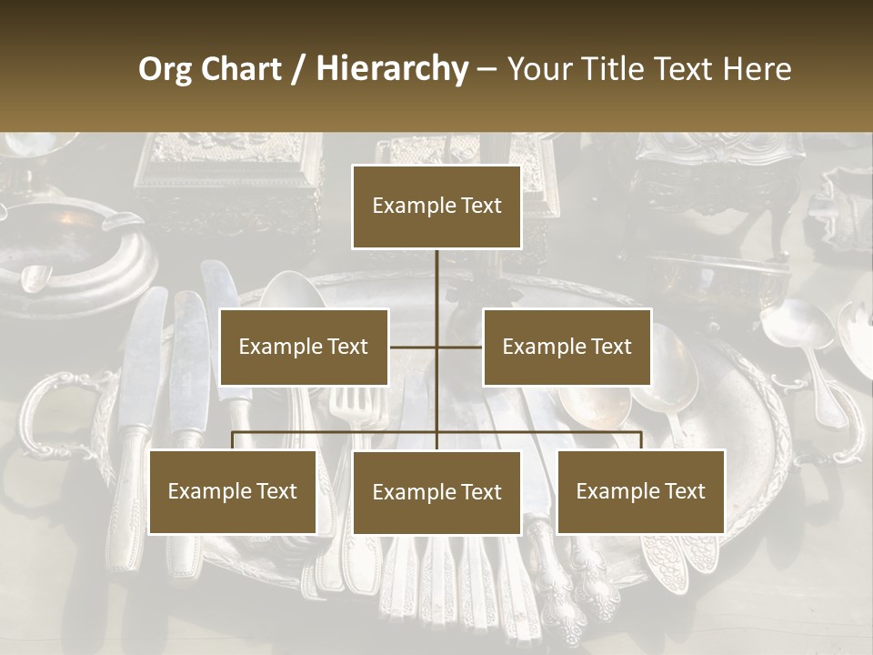 A Table Topped With Lots Of Silverware And Silverware PowerPoint Template