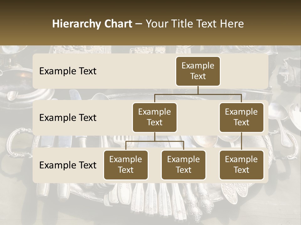 A Table Topped With Lots Of Silverware And Silverware PowerPoint Template