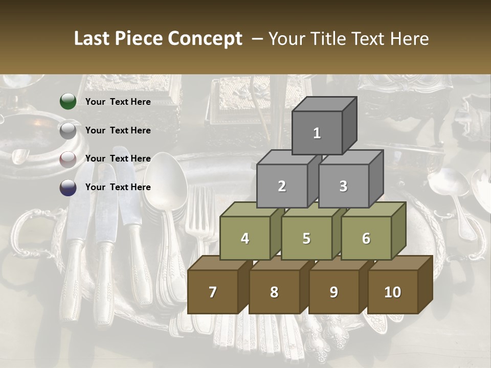 A Table Topped With Lots Of Silverware And Silverware PowerPoint Template