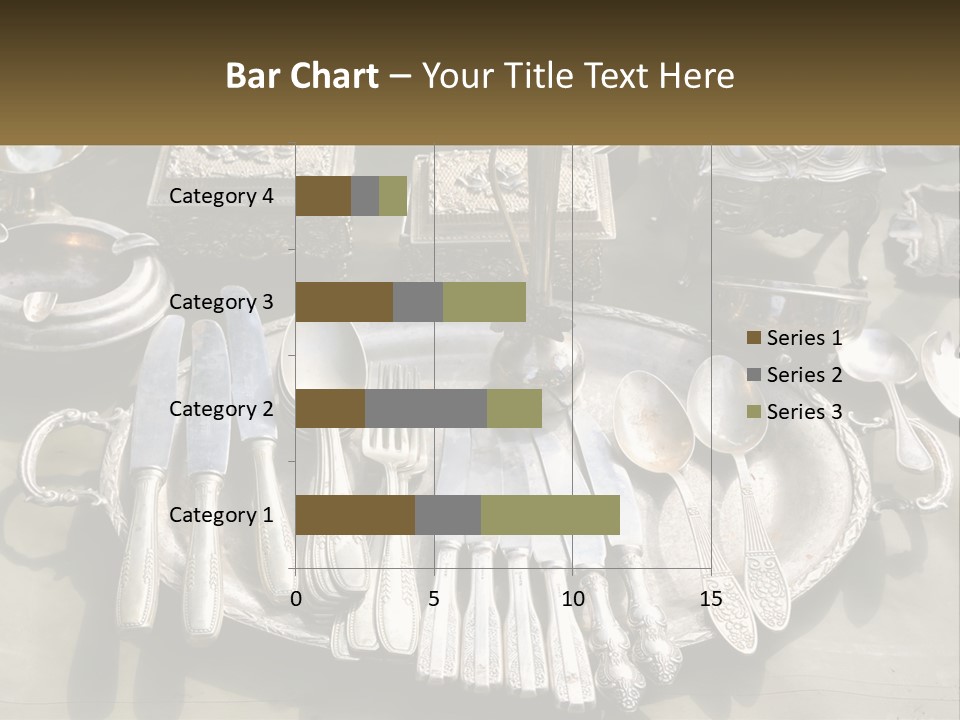 A Table Topped With Lots Of Silverware And Silverware PowerPoint Template